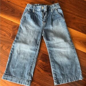 GAP kids Denim High Rise Wide-Leg Crop Jeans